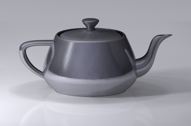 Here is an example of an image caption. (For the curious, this is the Utah teapot!)